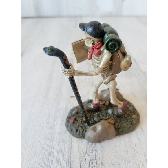 Dept 56 boneadventure skeleton hiking hiker best sites Transylvania Halloween ac - Picture 3 of 8